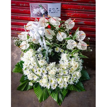 White Flower Urn