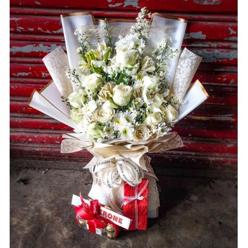 White Flower bouquet with...